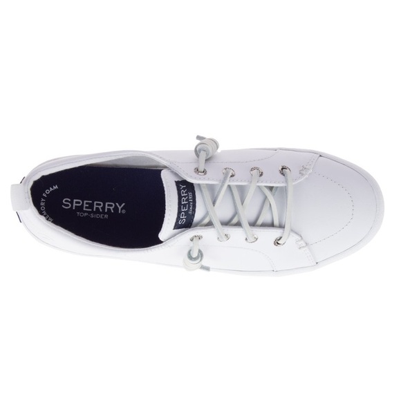 ⚓️Sperry Crest Vibe Leather Sneakers in All White - Picture 8 of 16